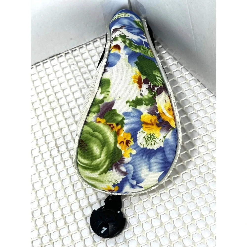 Golf Club Head Cover Black Knit Sock Style Novelty Vintage floral Golf Accessory